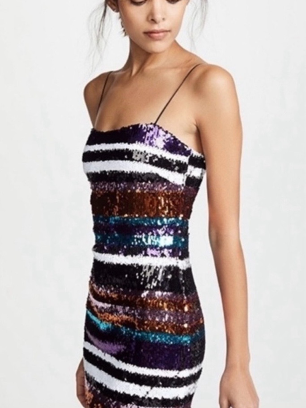 Likely “Braelynne” Multicolor Striped Sequin Mini Dress